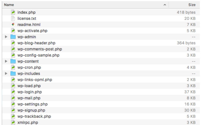 wordpress files