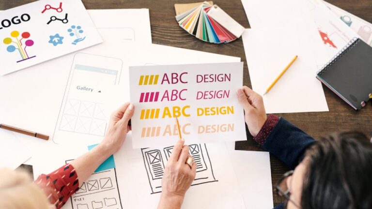 designers picking out accessible fonts and colors for their a website