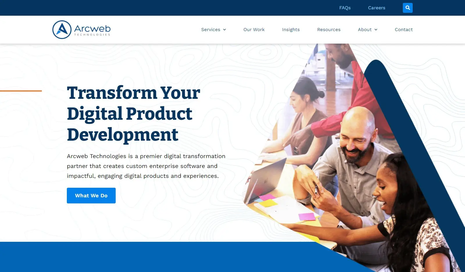 arcweb technologies homepage screenshot