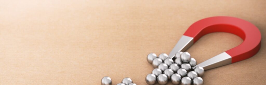 magnet demonstrating attracting new leads