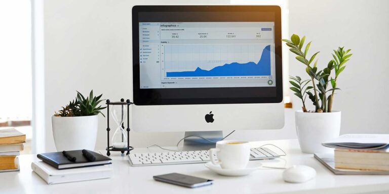 Reviewing social media engagement rate and marketing data