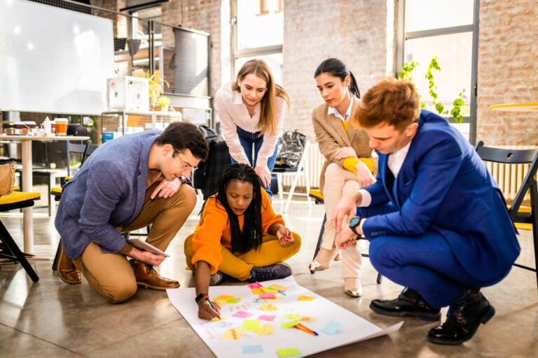 team of marketers building a strategic plan