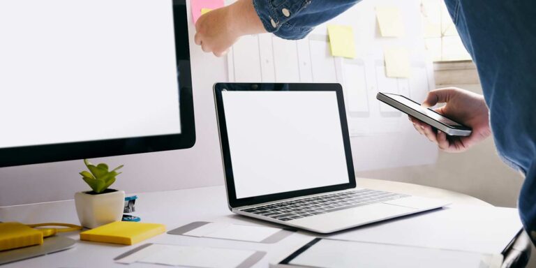 UX designer planning responsive design