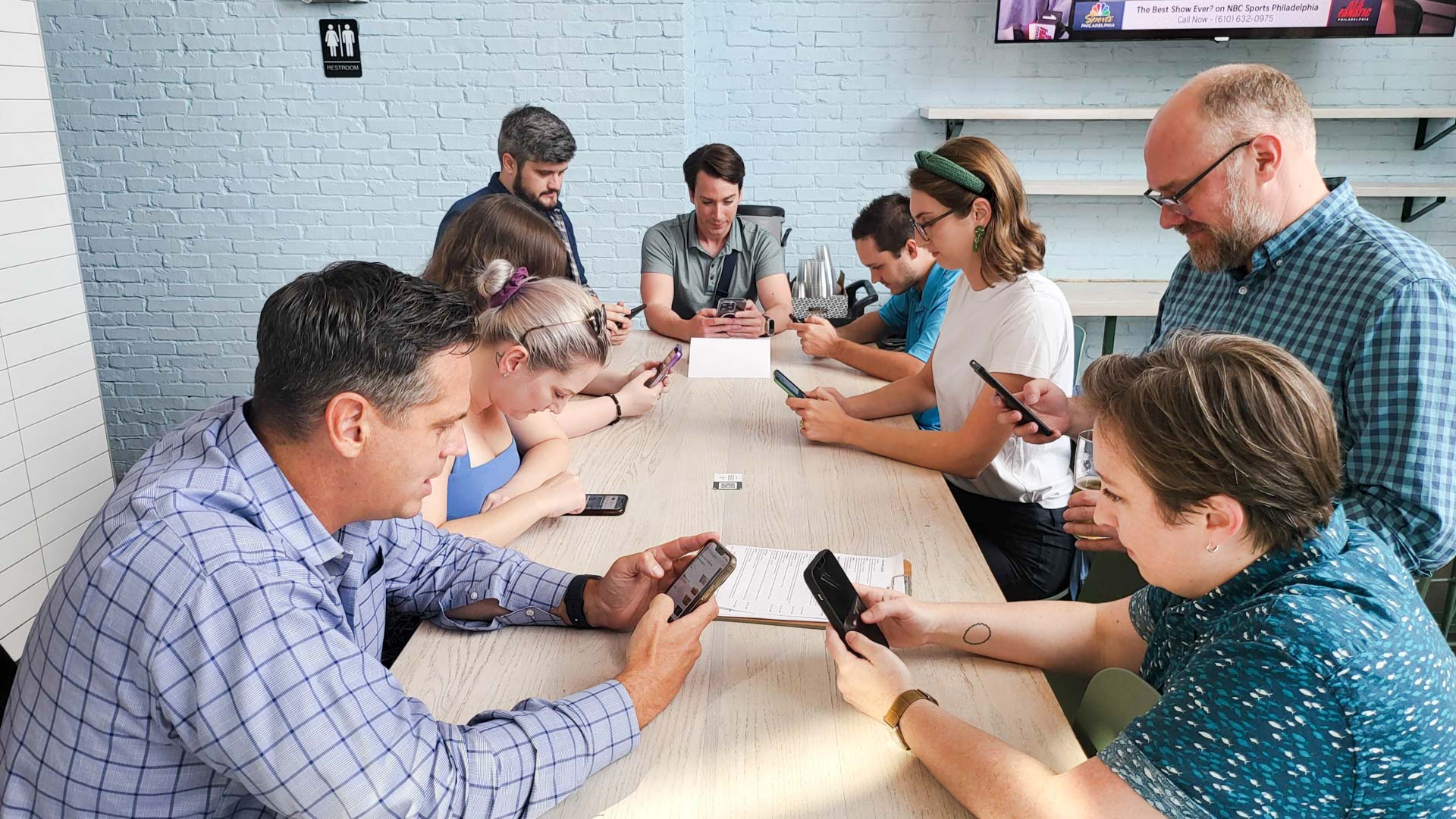 bnp engage group working session on phones