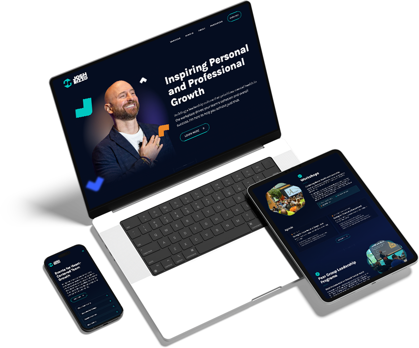Josh Rizzo website presented on devices
