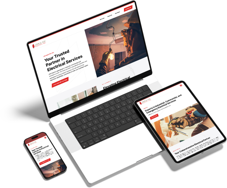 JWK Electric website device previews