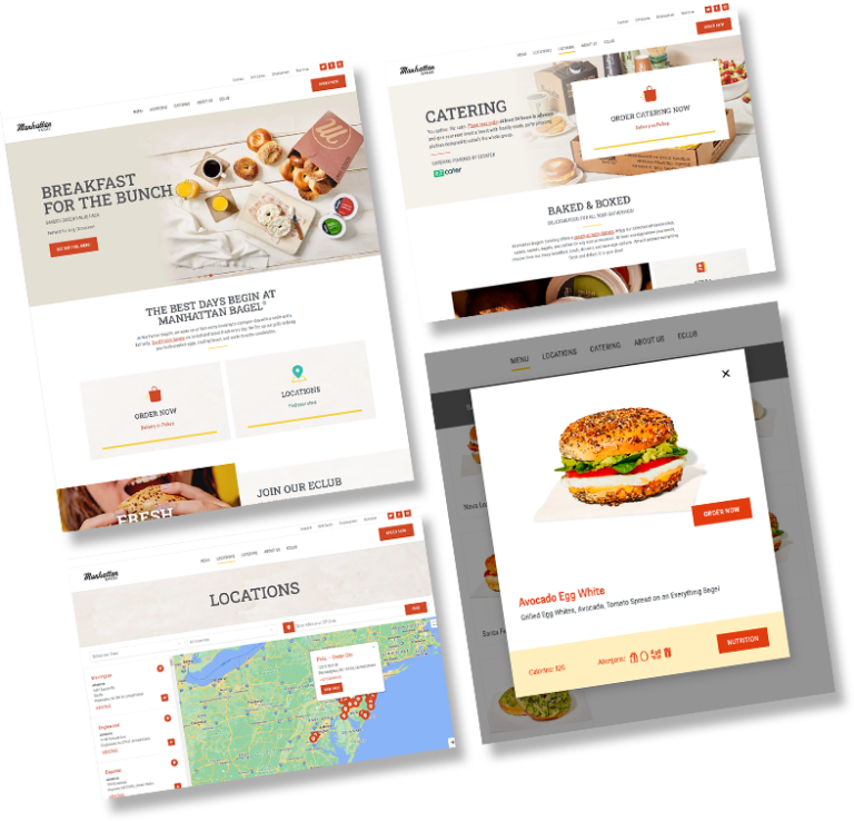 manhattan bagel website preview