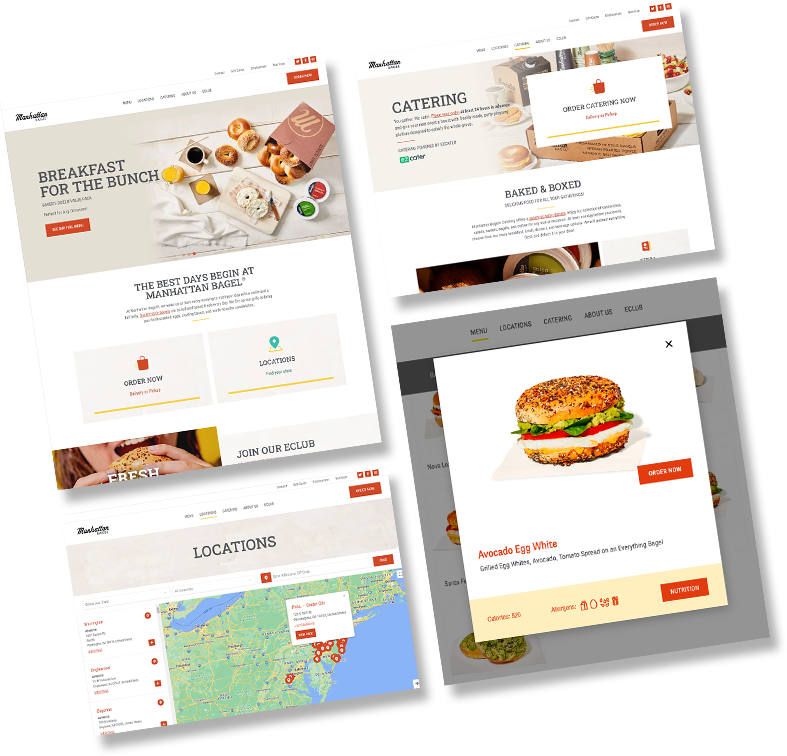 manhattan bagel website preview