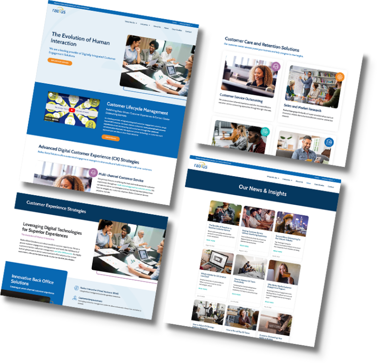 Radius website screenshots