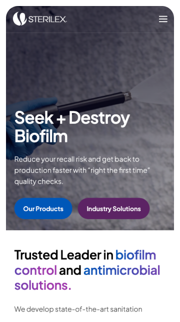 sterilex case study mobile preview