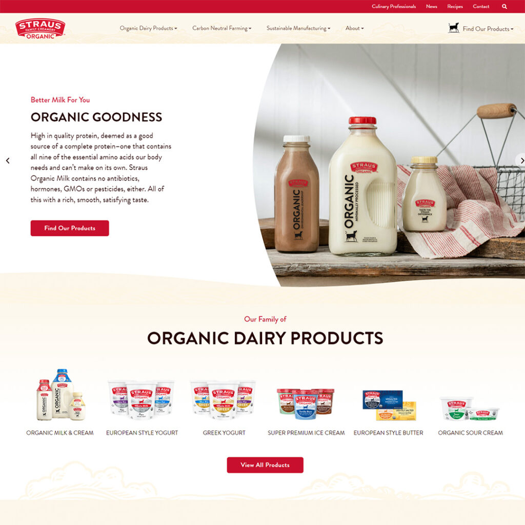 Straus website screenshot