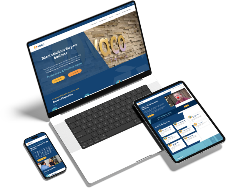 Vaco website on devices